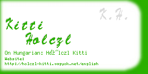 kitti holczl business card